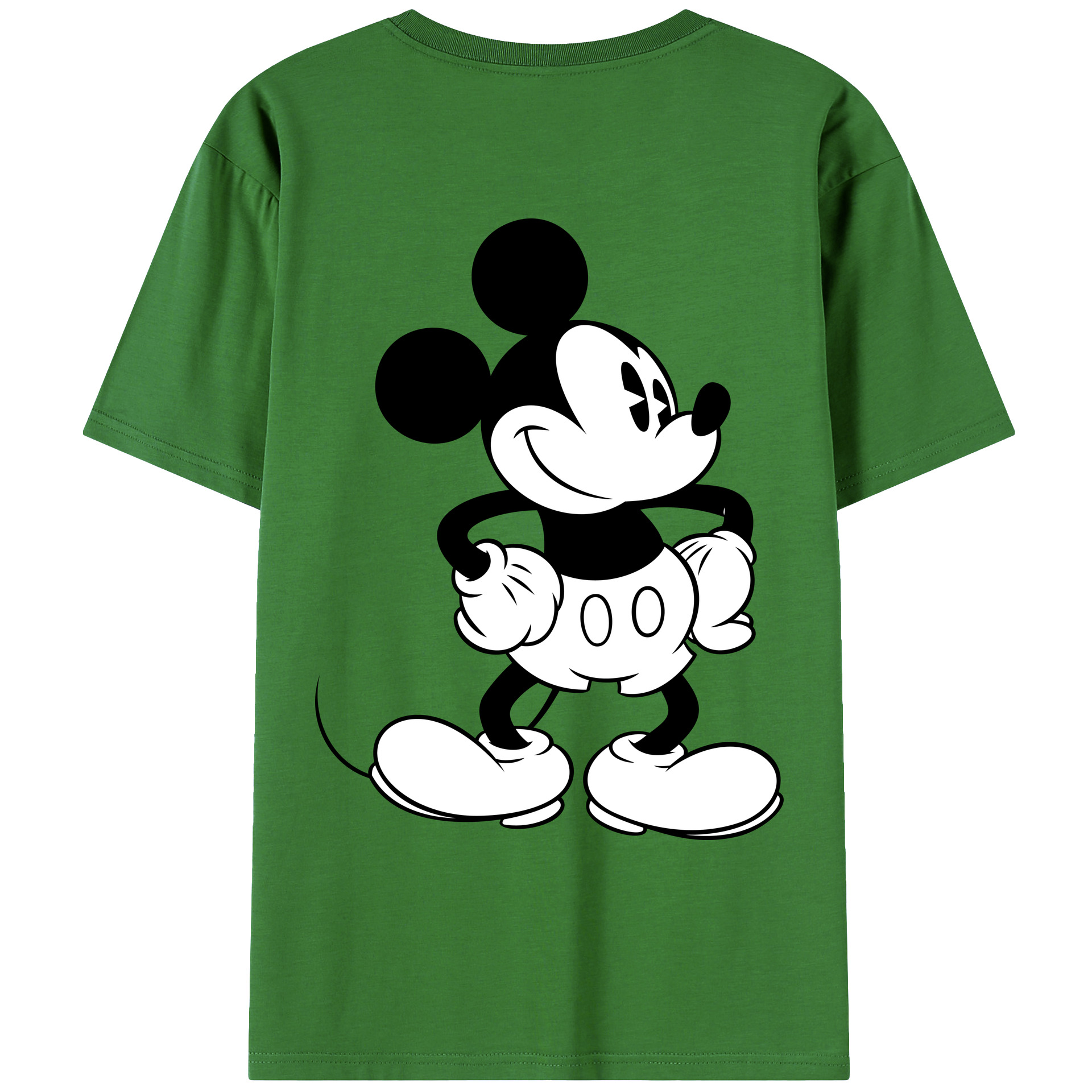 （画像用） ミッキーマウス Mickey Mouse レディース半袖Tシャツ(バックプリント)